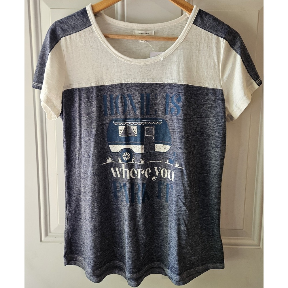 Maurices Home Is Where You Park It Camper Graphic Tee Medium NWT‎